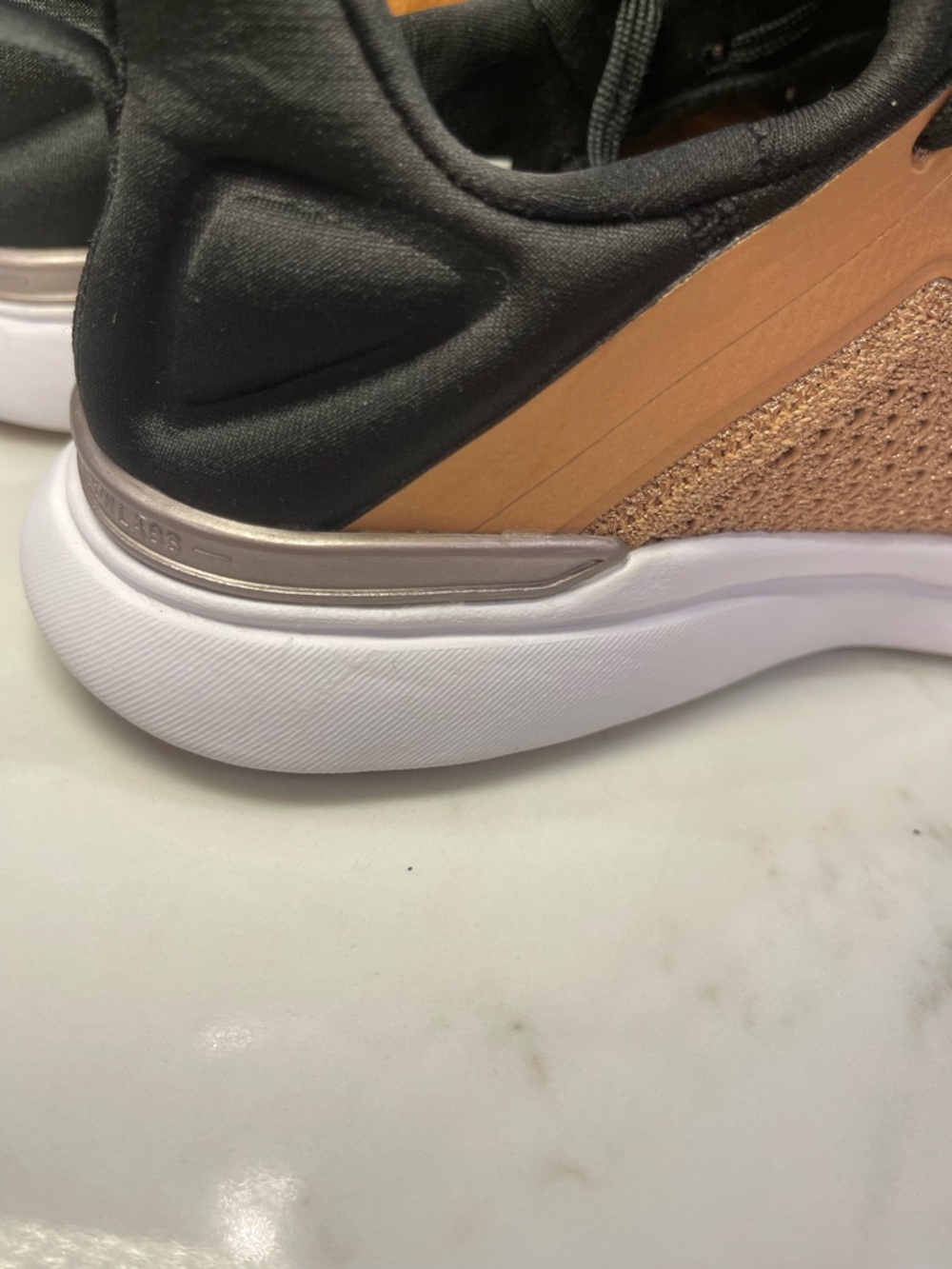 APL TechLoom Tracer women's sneakers in a rose gold and black knit colorway - Picture 13 of 16
